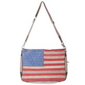 Women's Suede Star Stud Flag Handbag